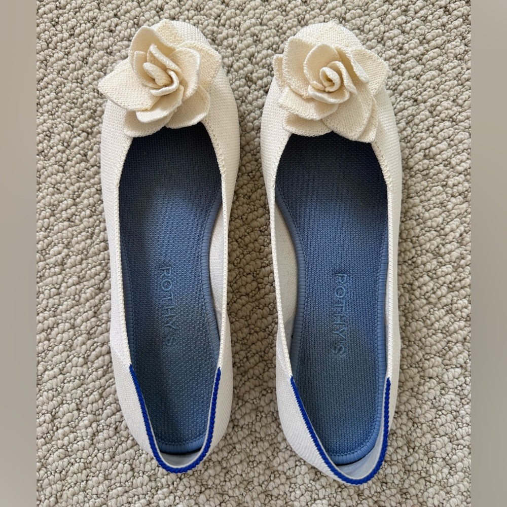 Rothy's Love Bird Flats with Floral Detail